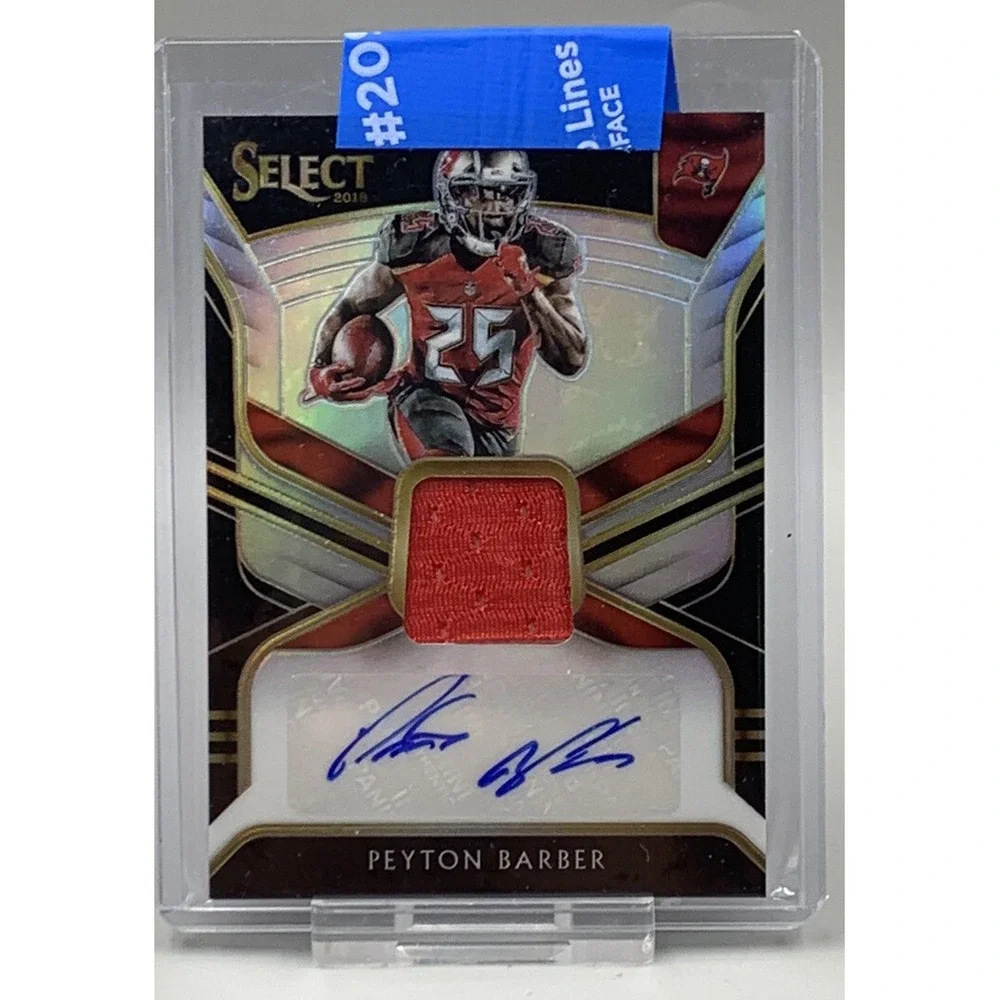 PEYTON BARBER 2018 PANINI SELECT SILVER‎ PRIZM JERSEY AUTO #D 90/99 Tampa Bay 🔥